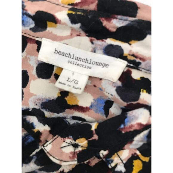 BeachLunchLounge Multicolor Long Sleeve Button Down Shirt Size L - Picture 8 of 10
